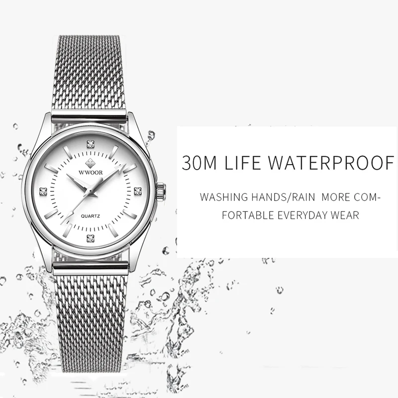 Женские часы WWOOR женские модные с бриллиантами 2022 от известного бренда