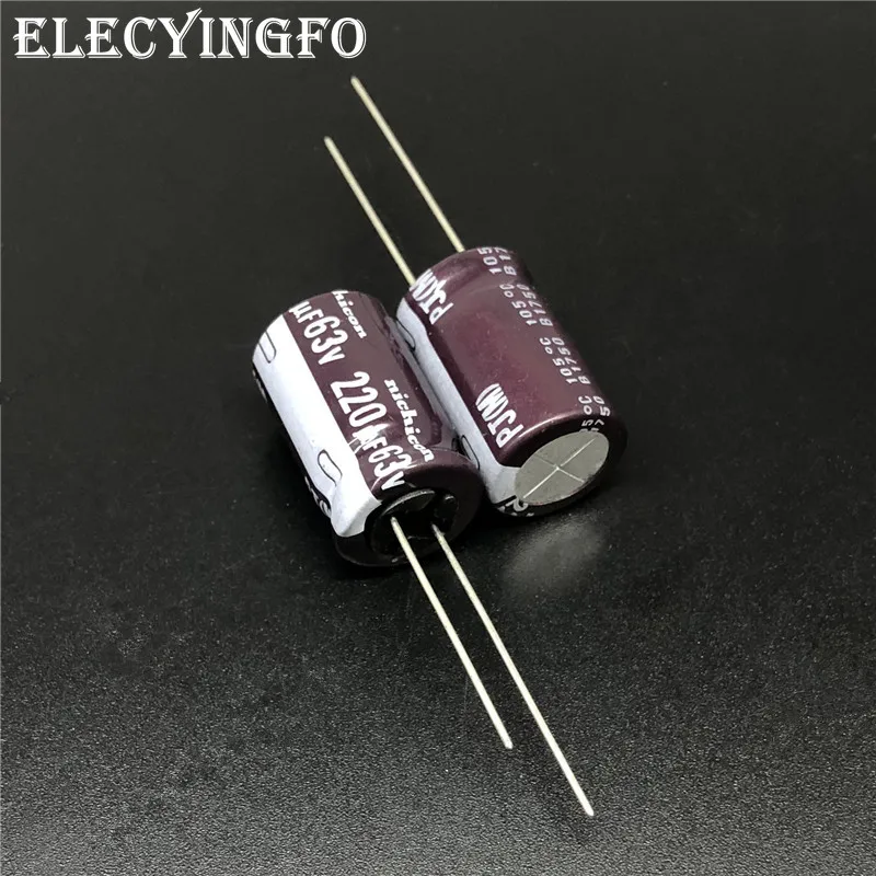 

10pcs/100pcs 220uF 63V220uf NICHICON PJ Series 13x20mm 63V220uF Low Impedance Long Life Aluminum Electrolytic capacitor