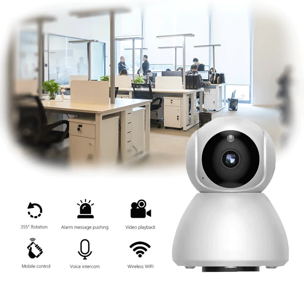 ip camera home security camera with rotatable night vision motion detection wifi camera for home office baby monitor v380 free global shipping