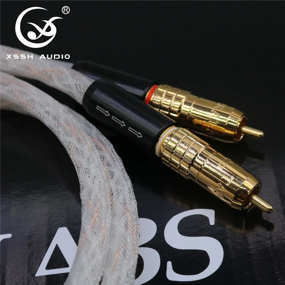1 пара Hi-Fi аудио кабель с позолоченными разъемами | Электроника