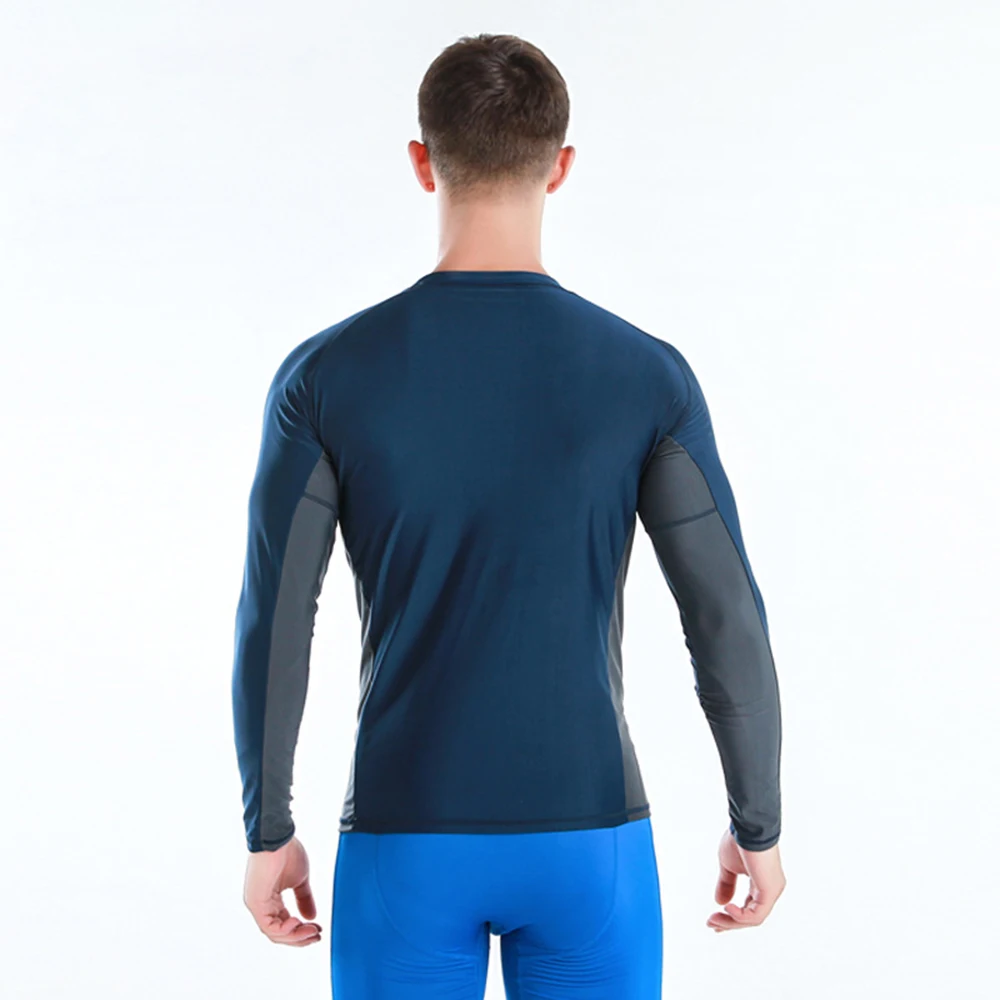 New Men's Anti-Ultraviolet Long-Sleeve Rash Guard Surfing Suit Stretch Close-Fitting Quick-Drying Swimming Surfing T-Shirt M-6XL