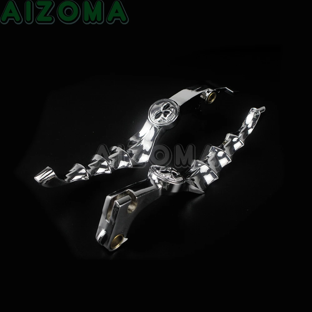 1 пара, хромированные рычаги сцепления для ручного тормоза Honda CB750 VF750C VTX1300 VT 600/750/1100/1300 Shadow