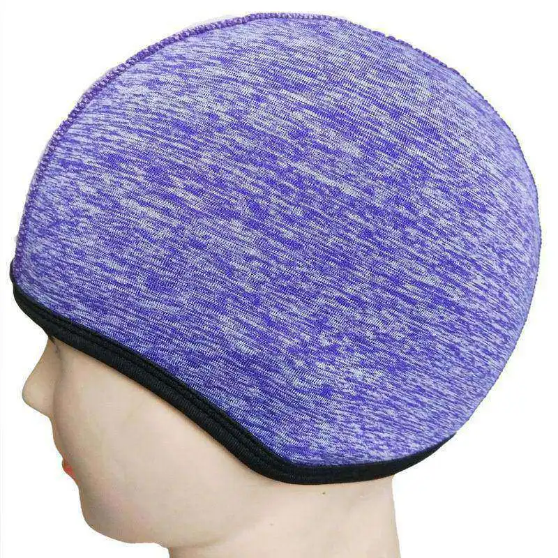 Warm Purple Мужская и женская ветрозащитная термальная велосипедная Кепка шлем впитывающий бег мотоциклетная спортивная шапка - Цвет: Warm Purple