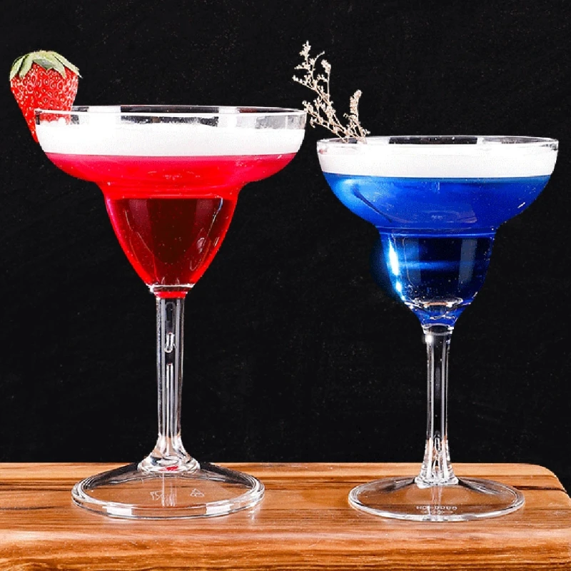 Стеклянные стаканы для мартини из акрилового материала Прозрачные коктейльные