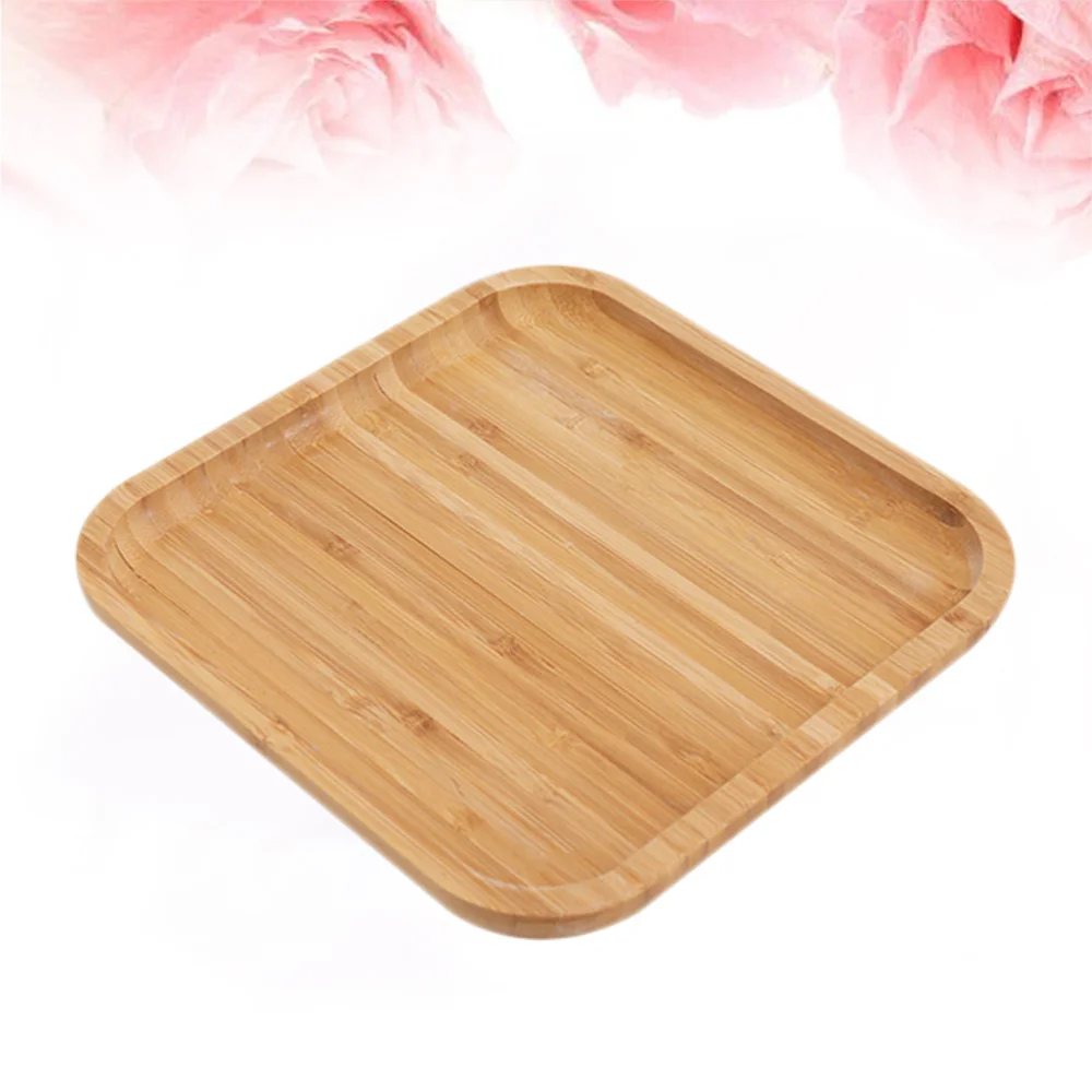 Бамбуковый прямоугольный поднос для подачи чая вечерние тарелки блюдо десерта