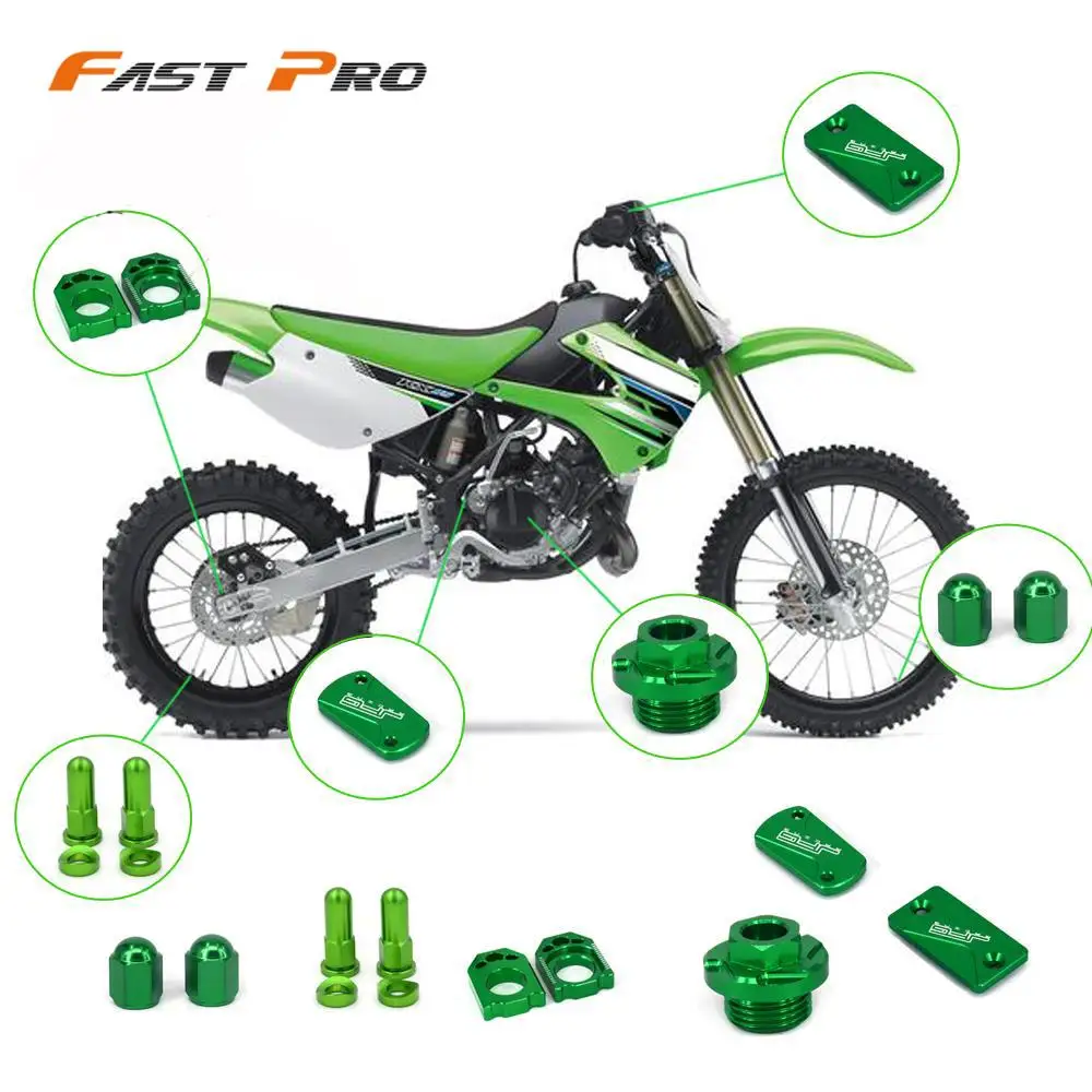 

Зелёный блок оси для мотоцикла KAWASAKI KX125 250 03-08 KX250F KXF 250 04-16 KX450F KXF 450 KLX450R