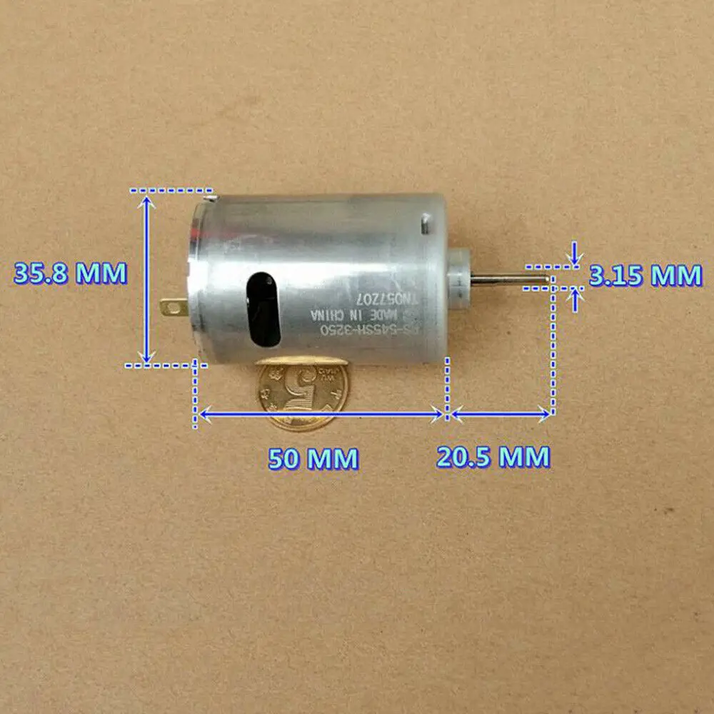 MABUCHI RS-545SH Электрический двигатель DC 12V-24V 18V Высокоскоростной маленький