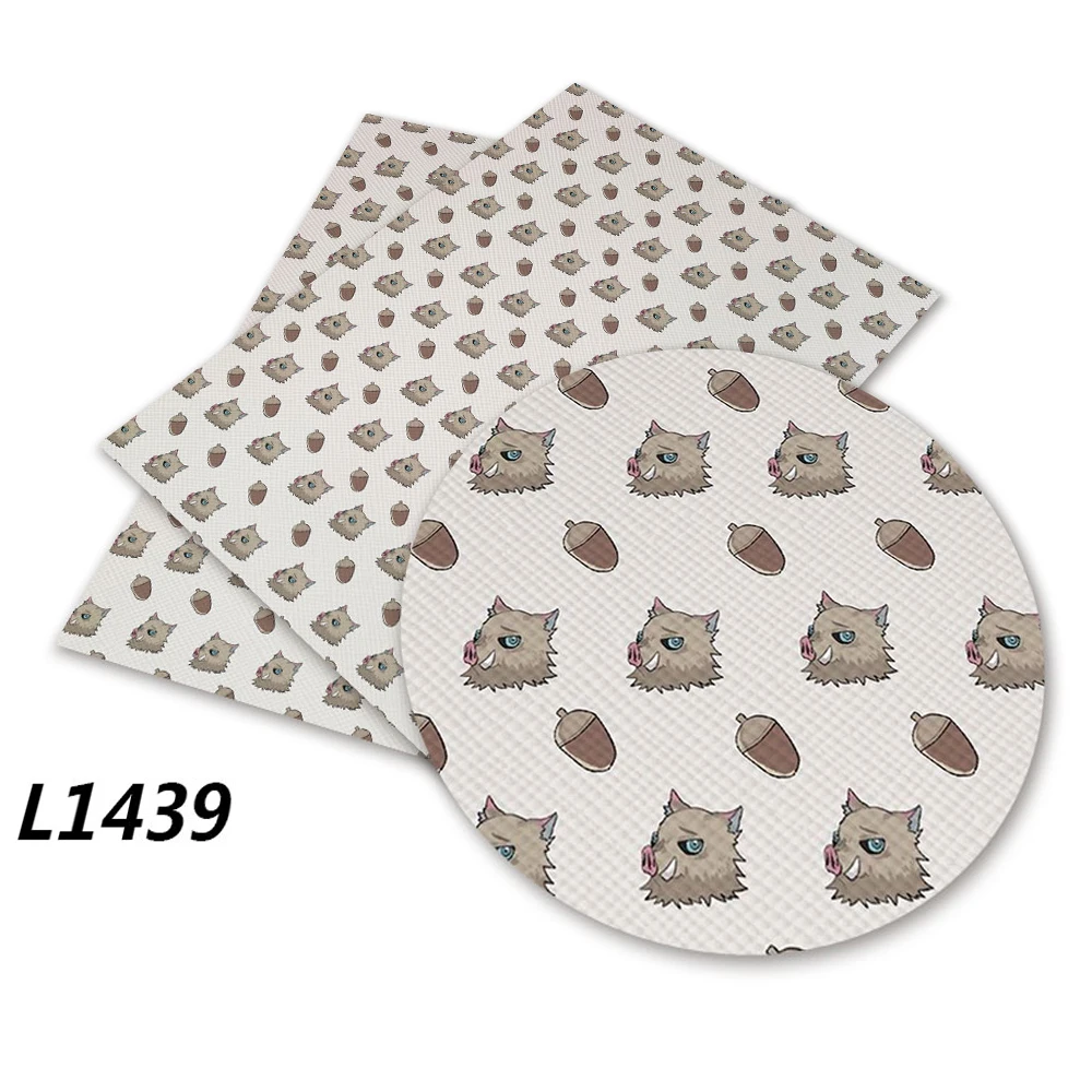 Листы из искусственной кожи с принтом ткань для рукоделия материал банта волос