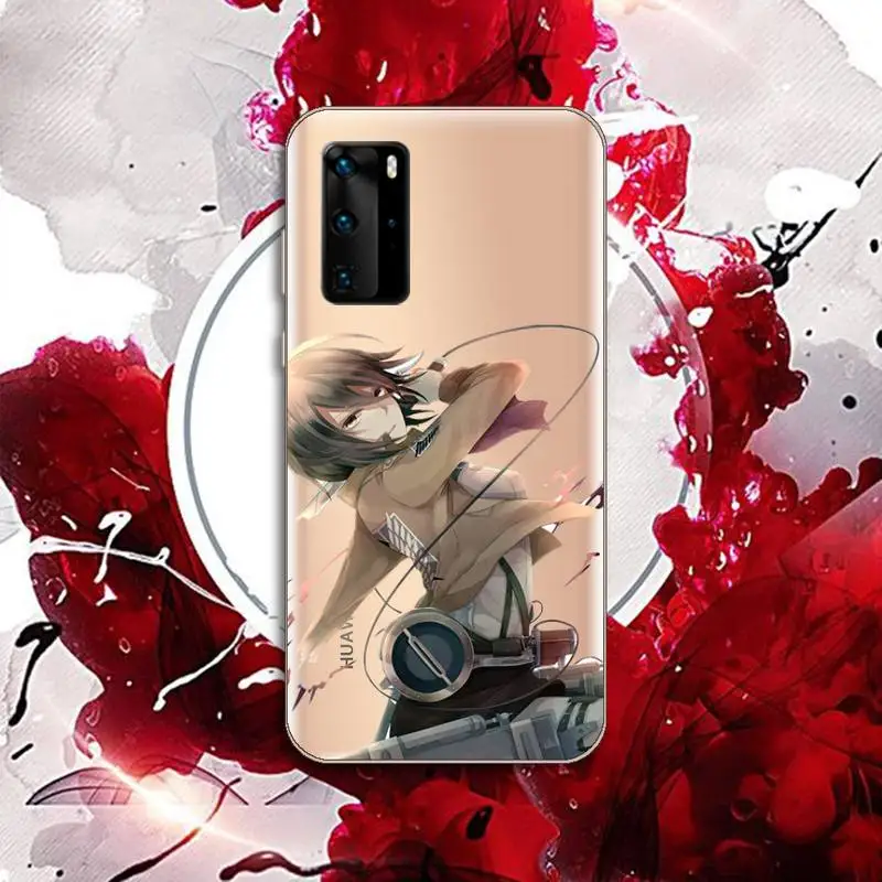 

Anime attack on Titan Phone Case Transparent for Huawei P20 P30 P40 honor 8 10i P smart 2019 Samsung A71 A21S S10 20 plus
