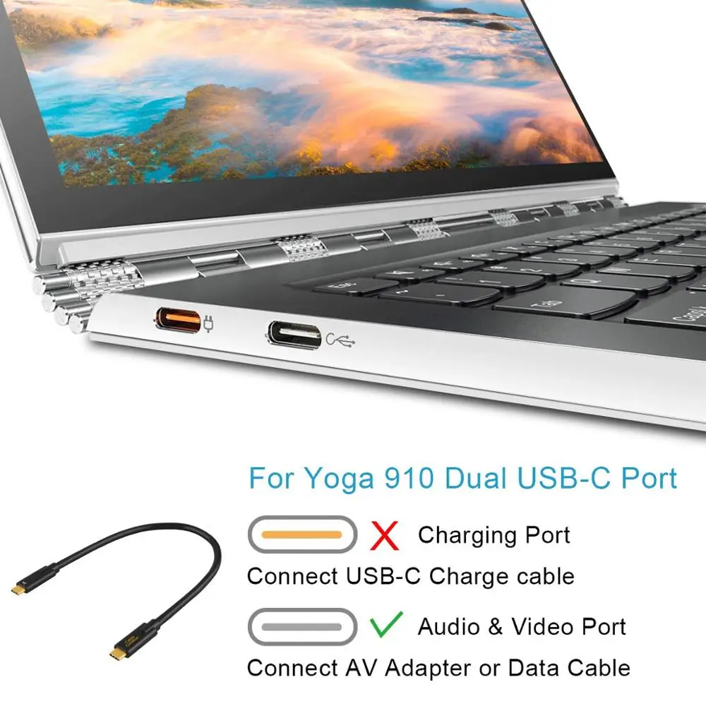Кабель USB C (10 Гбит/с/2 Gen2) кабель 3 1 Суперскоростной с питанием 5A/100 Вт совместим