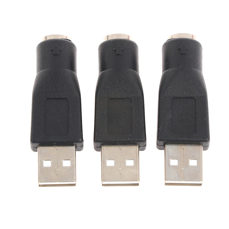 3Pcs USB Male To For PS/2 Female Adapter Converter Usb Connector For PC To For Ps2 Keyboard Mouse