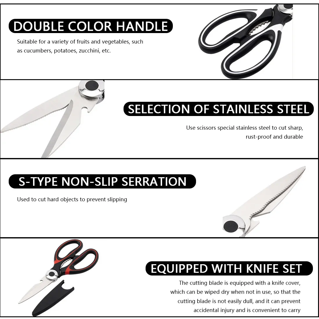 

Kitchen Scissors Kitchen Tools Cutting Knife Plate Stainless Steel Kitchen Meat Cutting Scissors Chicken Sharp Kitchen Supply