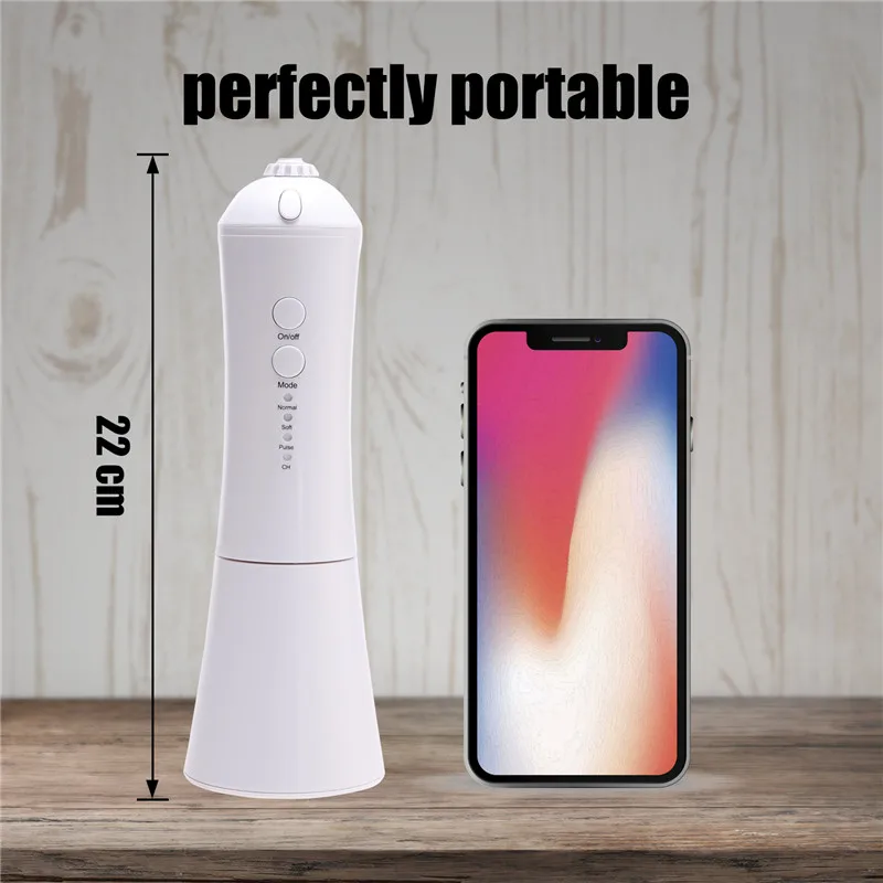 3 режима ирригатор для полости рта USB Перезаряжаемый водный Флоссер переносная зубная вода струя 5 струйных наконечников очиститель зубов 300 мл резервуар для воды