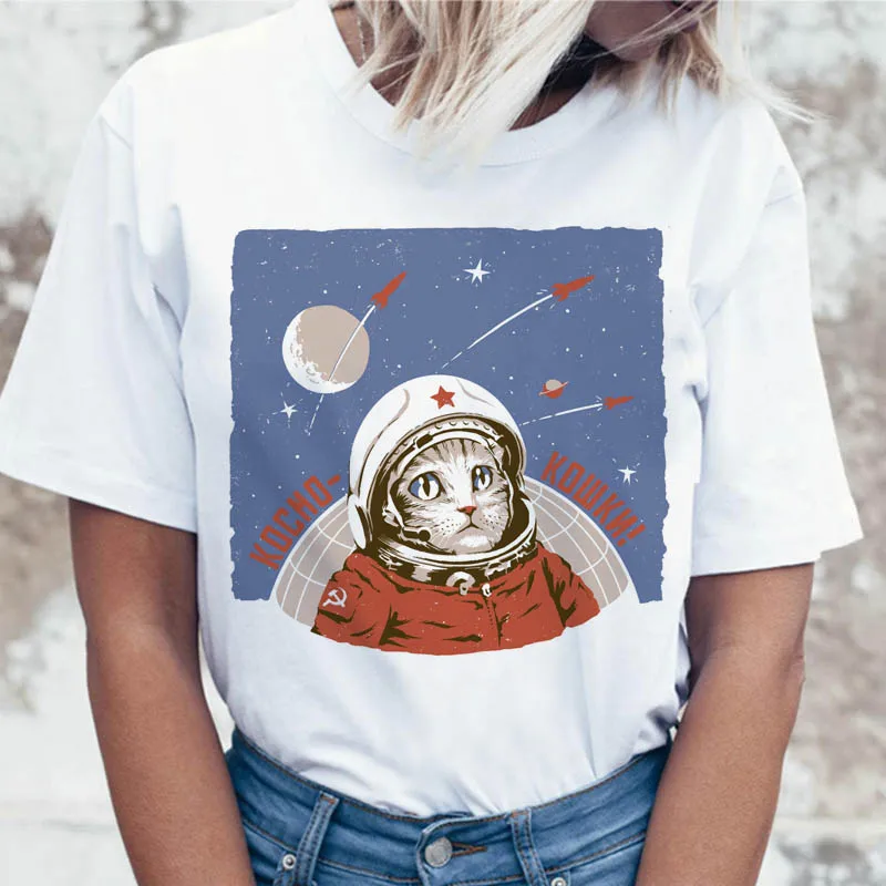 Женская футболка в стиле Харадзюку Корейском с принтом из мультфильма Советский