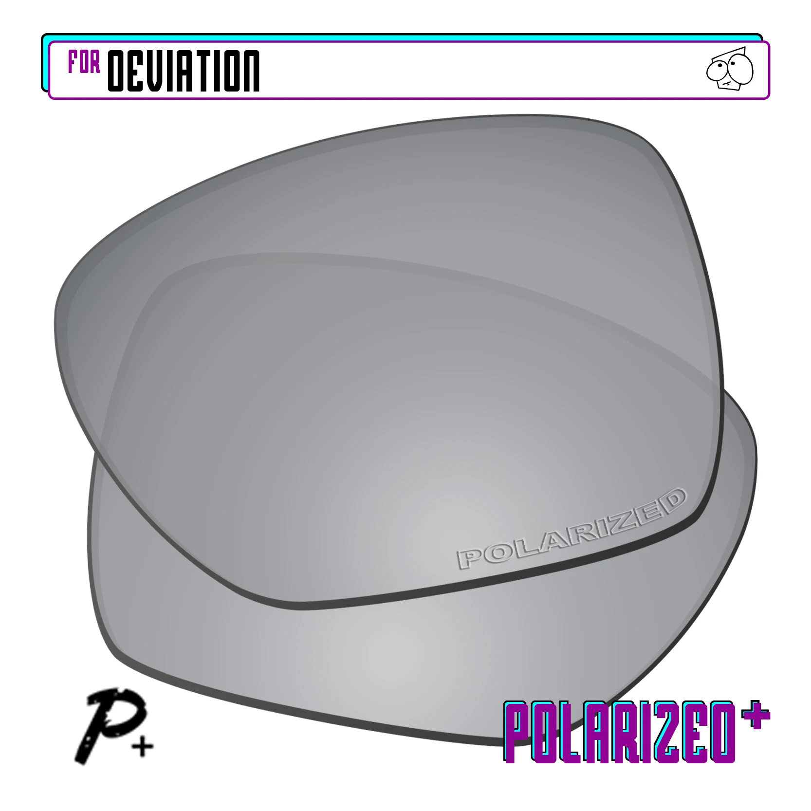 EZReplace Polarized Replacement Lenses for - Oakley Deviation Sunglasses - Silver P Plus