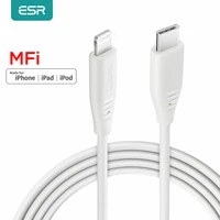 esr mfi certified pd cable usb c to lightning cables power type c fast charging cable for iphone 11xrxsx87 plus for ipad