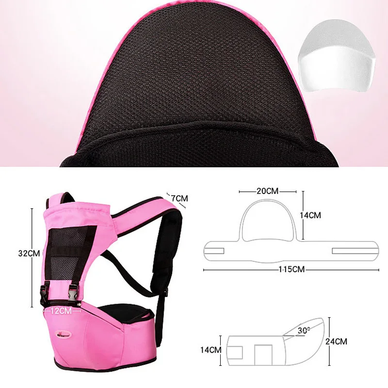 

Ergonomic Baby Carrier Infant Kid Baby Hipseat Sling Front Facing Kangaroo Baby Wrap Carrier for Baby Travel 0-36 Months