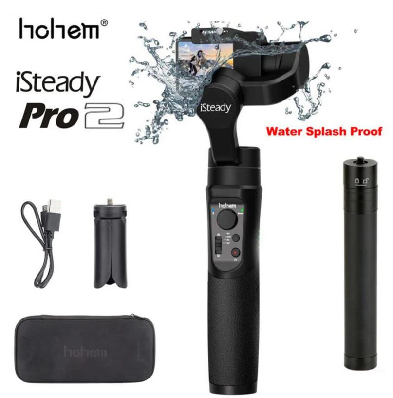 Pro 2 with extension Hohem iSteady Pro 2 водостойкий трехосевой ручной карданный стабилизатор для GoproOsmo Action SJCAM Спортивная Экшн-камера - Цвет: Pro 2 with extension