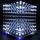 iCubeSmart 8x8x8 3D Светодиодный Куб Diy Электронные Наборы подростков обучения в проекте пайки комплект с 3D программное обеспечение для редактирования 3D8C-WHITE