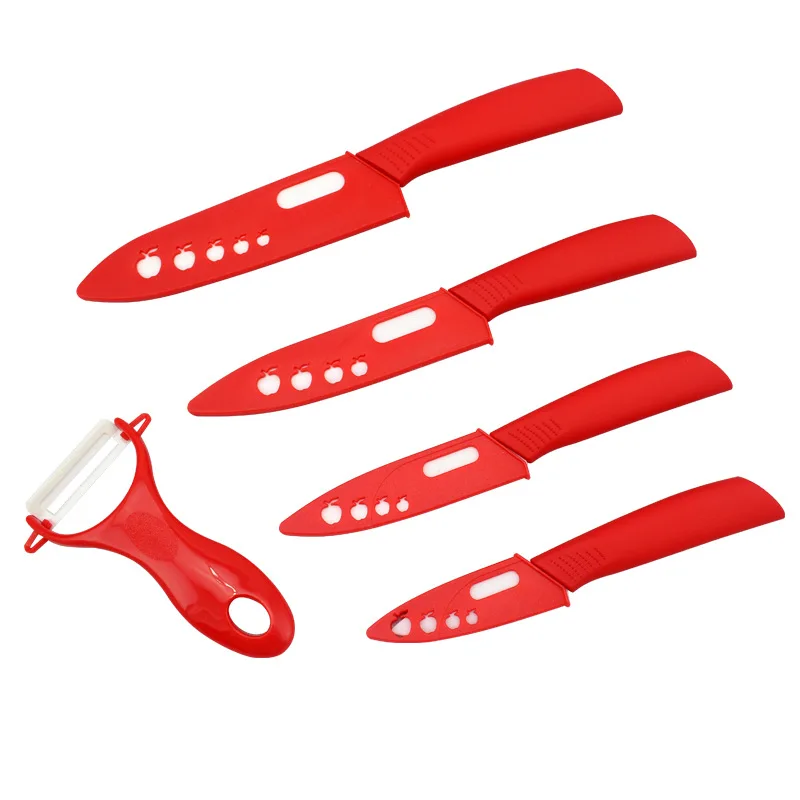 

Top Quality Ceramic Zirconia Kitchen Knife Set Ceramic Knife 3 4 5 6 Inch Peeler Covers for Meat Bread Fruit Knives Set