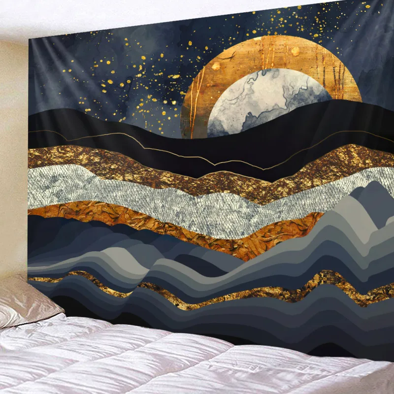

Forest Mountains Tapestry Wall For Home Deco Living Room Bedroom Wall Art Large Size Free Dropping