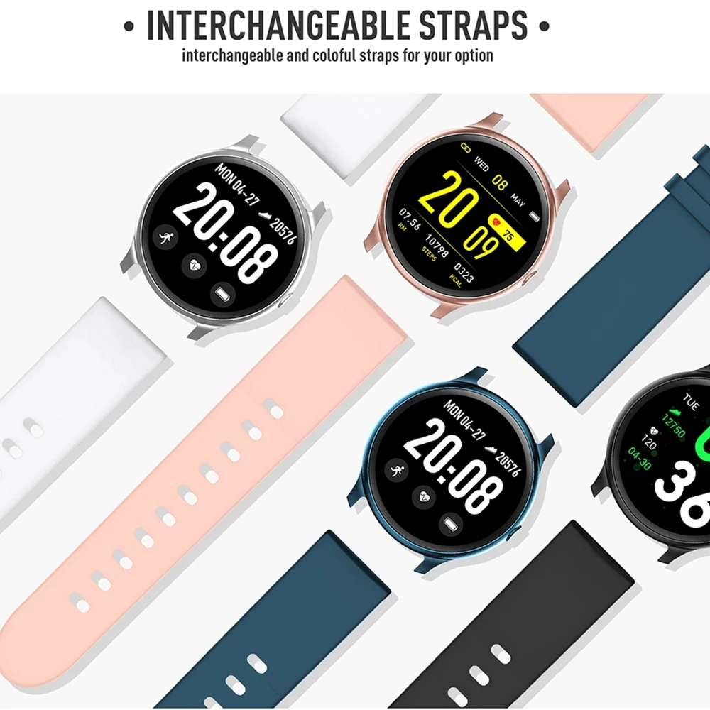 Смарт-часы KW19 для мужчин и женщин водонепроницаемость IP67 пульсометр уведомления