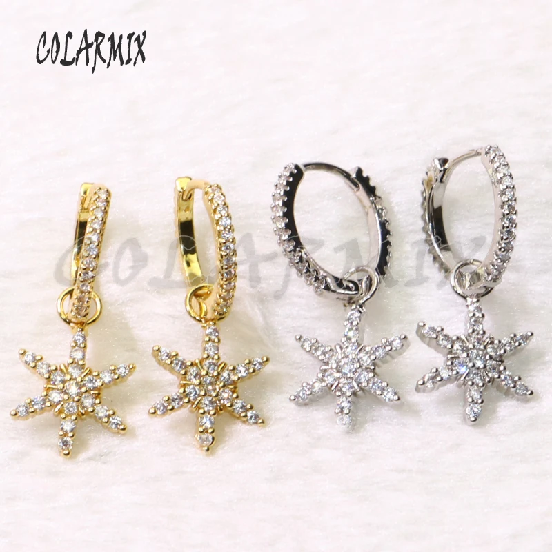 

10Pairs Star earrings mix colors crystal charm earrings drop earrings dangle earrings accessories for women 50809