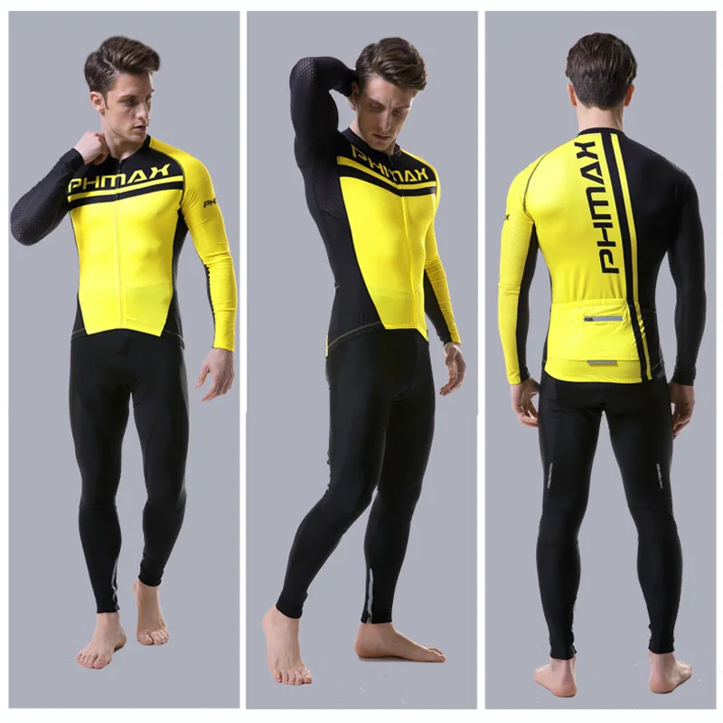 PHMAX Pro комплект Джерси для велоспорта весенняя одежда с длинным рукавом горного