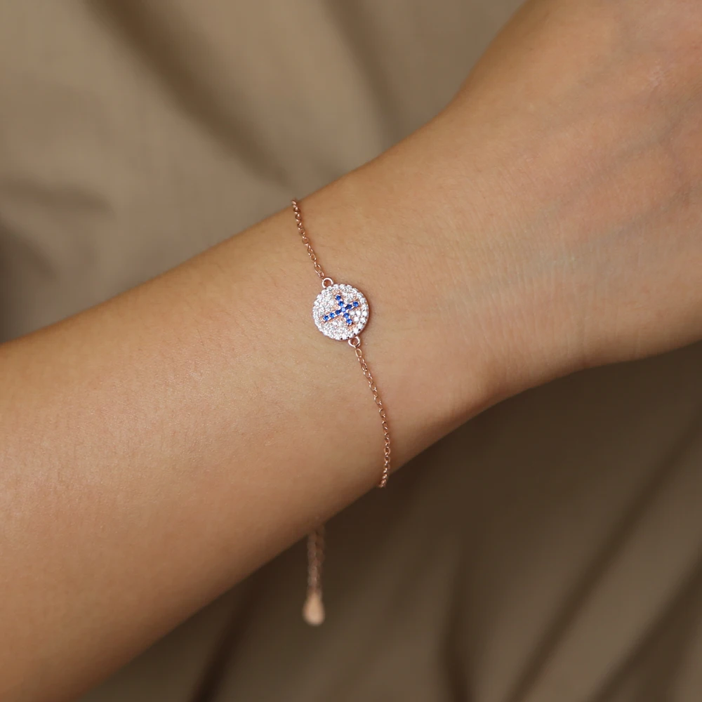 Женский браслет цепочка из серебра 925 пробы с фианитами|Гибкие и жесткие