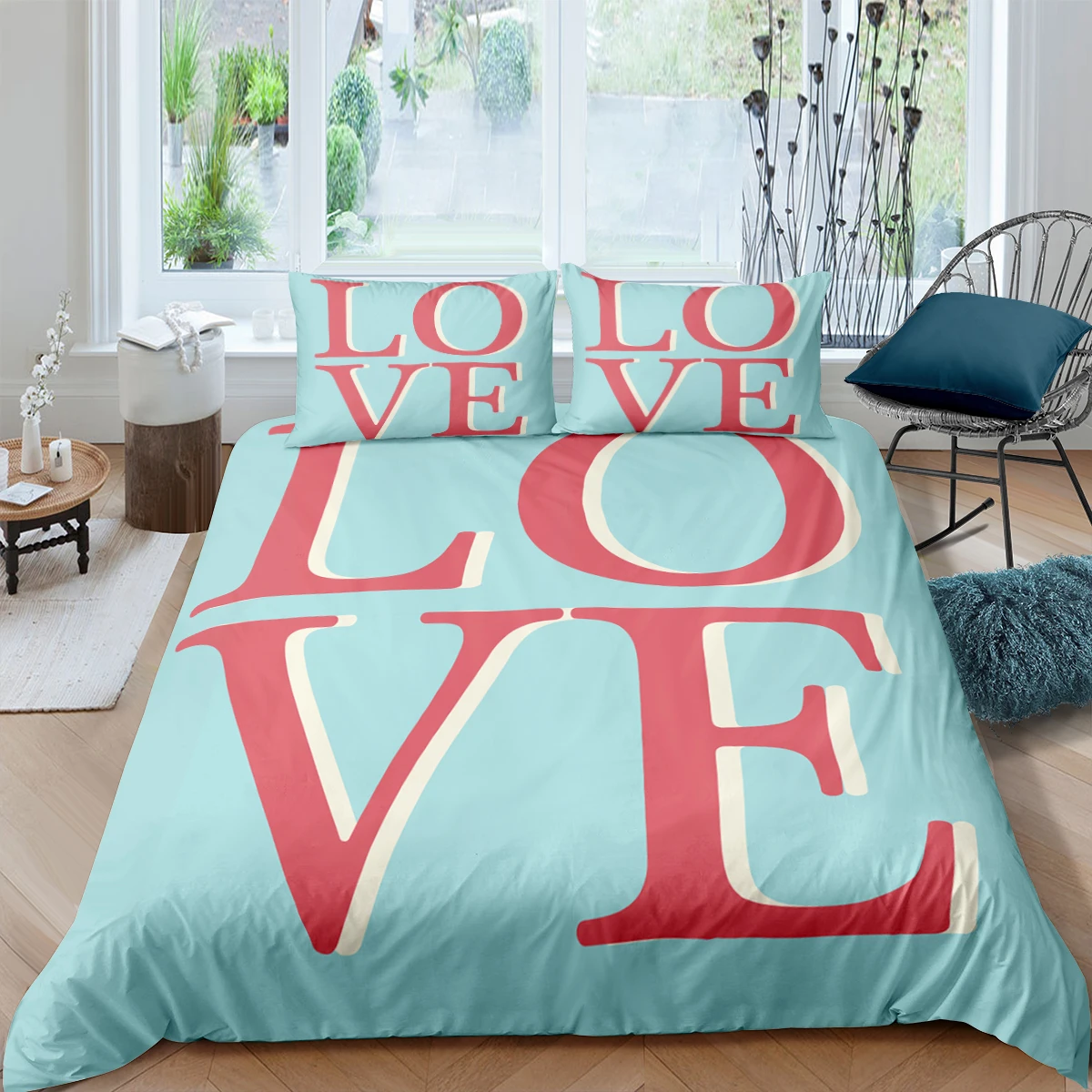 

3D Print Luxury Bedding Set Heart Love Single Double Queen King Size Duvet Cover Set Pillowcase 2/3pcs Home Textiles