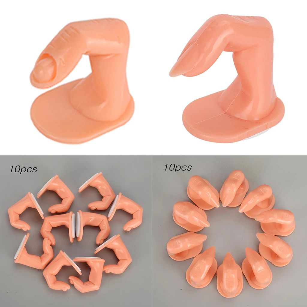 

Тренировочные Пальцы для тренировки лака для ногтей украшения пальцев для акрила, геля и нейл-арта, 20 упаковок