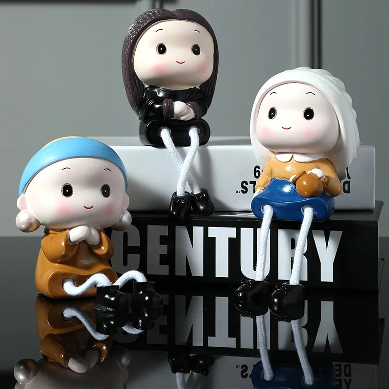 

Resin Craft Figurine Cute Big Artist Statue Office Home Ornament Sculpture Pastoral Living Room Decoration Christmas Unique gift