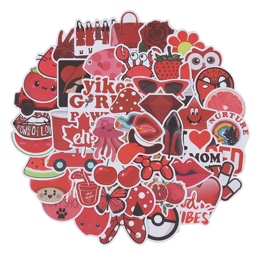 Pegatinas de dibujos animados para ni&ntilde;as, calcoman&iacute;as impermeables para hacer Snowboard, motocicleta, coche, juguete para ni&ntilde;os, 50 unids/paquete-0