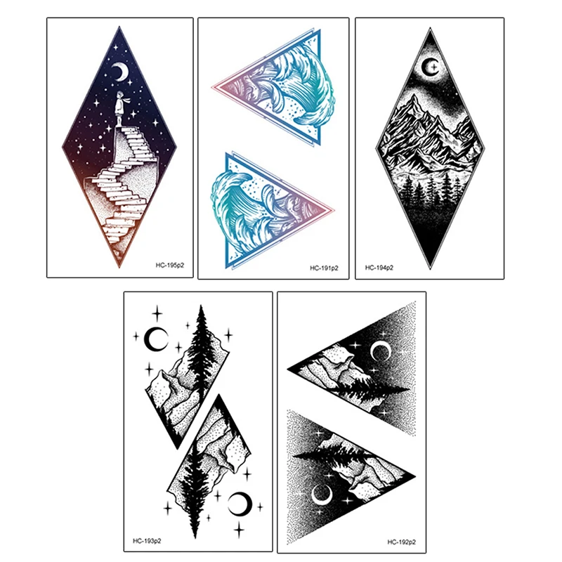 Временные водостойкие татуировки на Хэллоуин наклейки с имитацией экологии