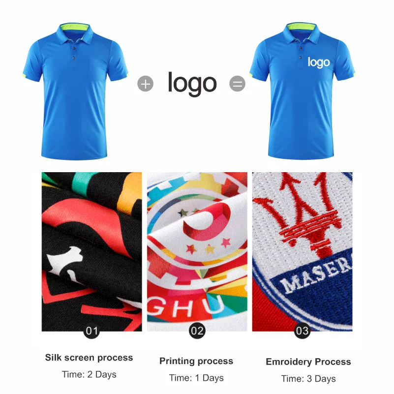 Быстросохнущая спортивная рубашка-поло с логотипом компании/принтом вышивкой