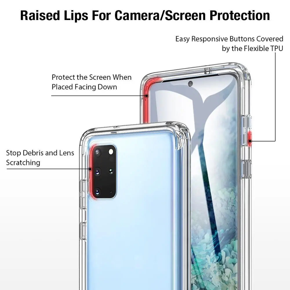 Clear Case For Samsung Galaxy S20 S21 S10 Plus Ultra A41 A51 A71 Crystal Transparent Shockproof Protective Cover for S10e A51 5G