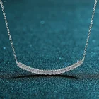 Ожерелье из серебра карата с муассанитом и бриллиантами