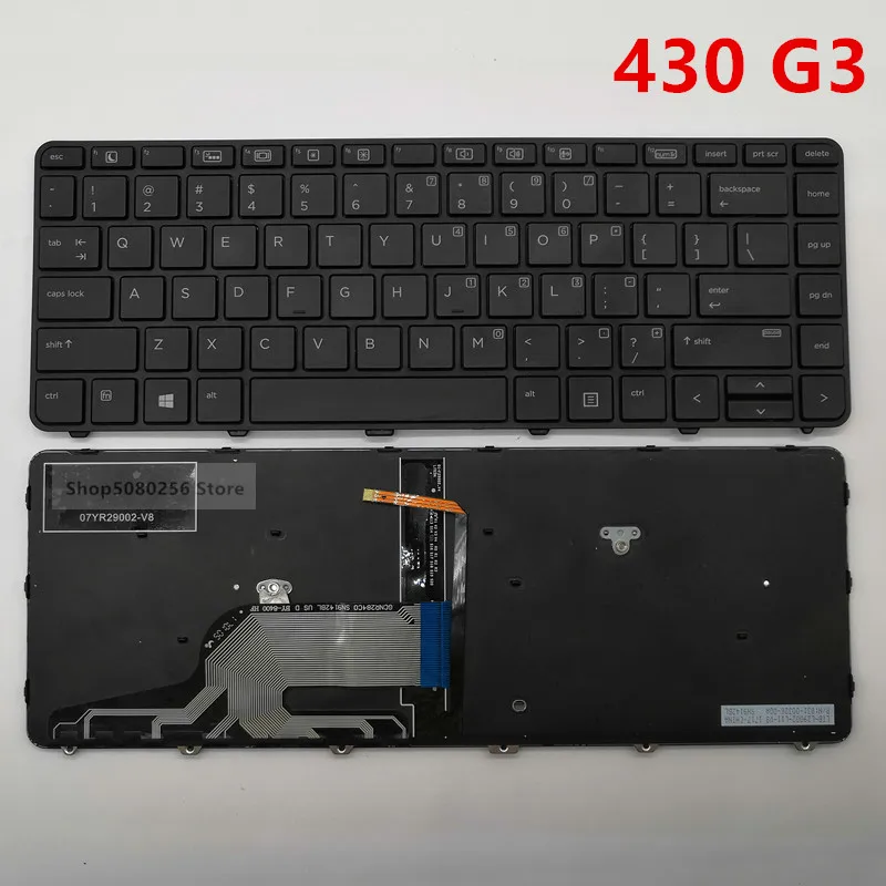 Backlight 95% Новинка) клавиатура с подсветкой США для hp Probook 430 G3 430 G4 440 G3 G4 445 G3 клавиатура с подсветкой для ноутбука 935425-001 черный - Цвет: Backlight