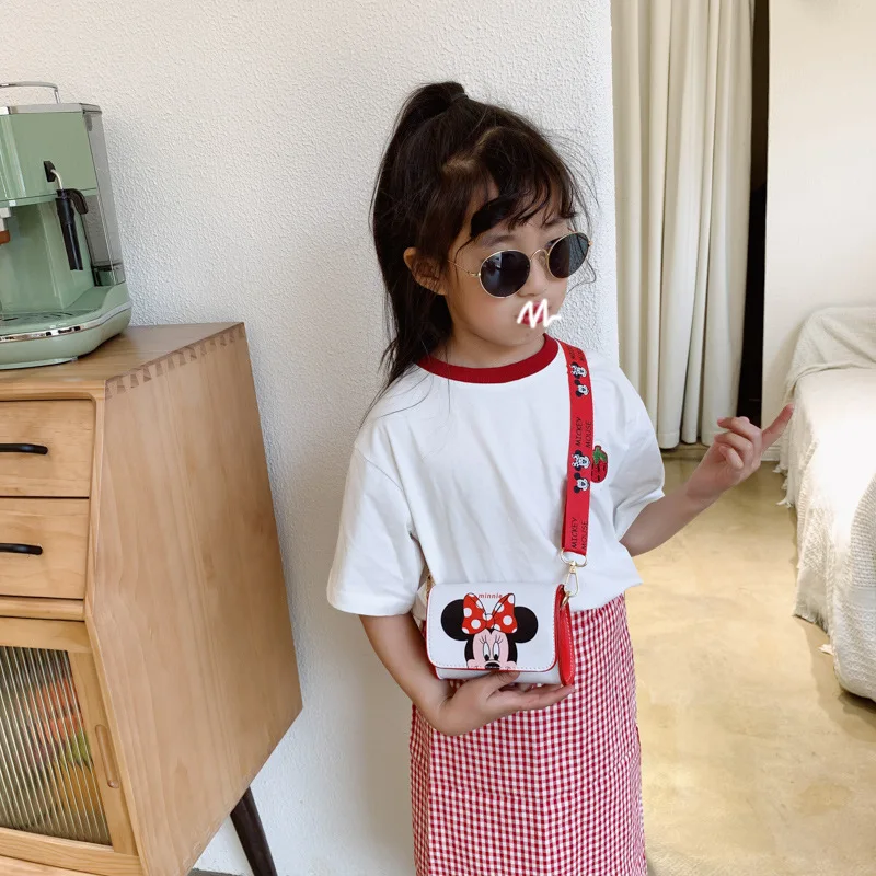 Маленькая детская сумка Disney новая мини-сумка на плечо с мультяшным Микки Маусом