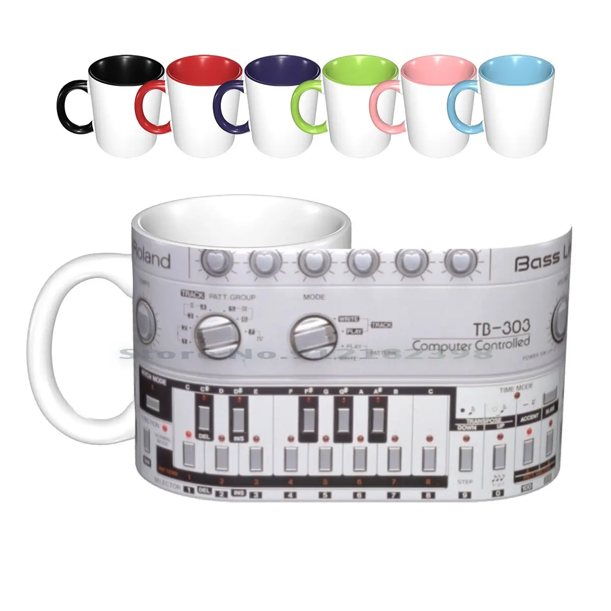 

Керамические кружки Roland Tb-303, кофейные чашки, кружка для молока, чая, рекордер, катушка для винтажной машины, аналоговая музыка, эксперимента...