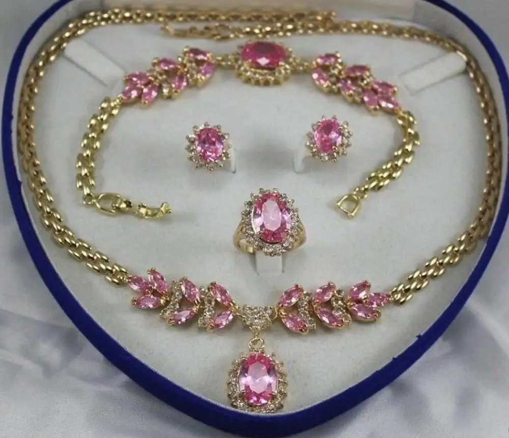 Модные ювелирные изделия Бесплатная доставка AAA Новое натуральное розовое