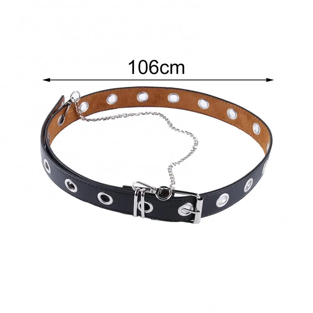 

Women Belt Waistband Women Belt Adjustable Faux Leather Accessories Durable Fashion Belts Punk Style Metal Buckle