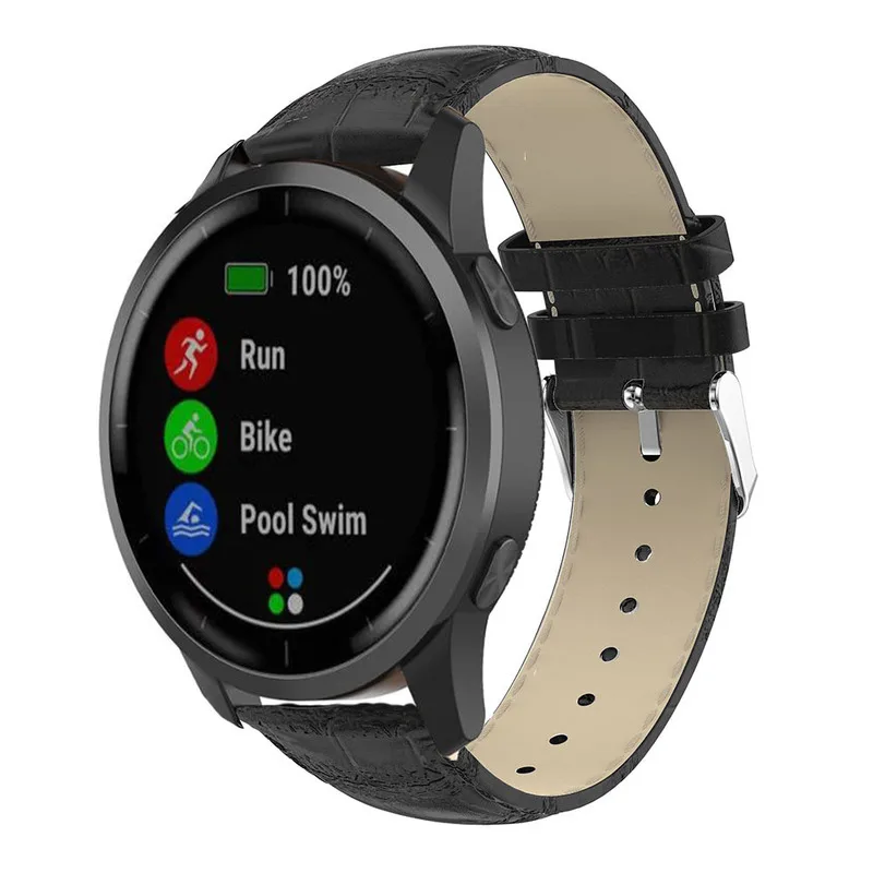 Ремешок сменный из натуральной кожи для Garmin Vivoactive 3 4S смарт-браслет 4 ремешок