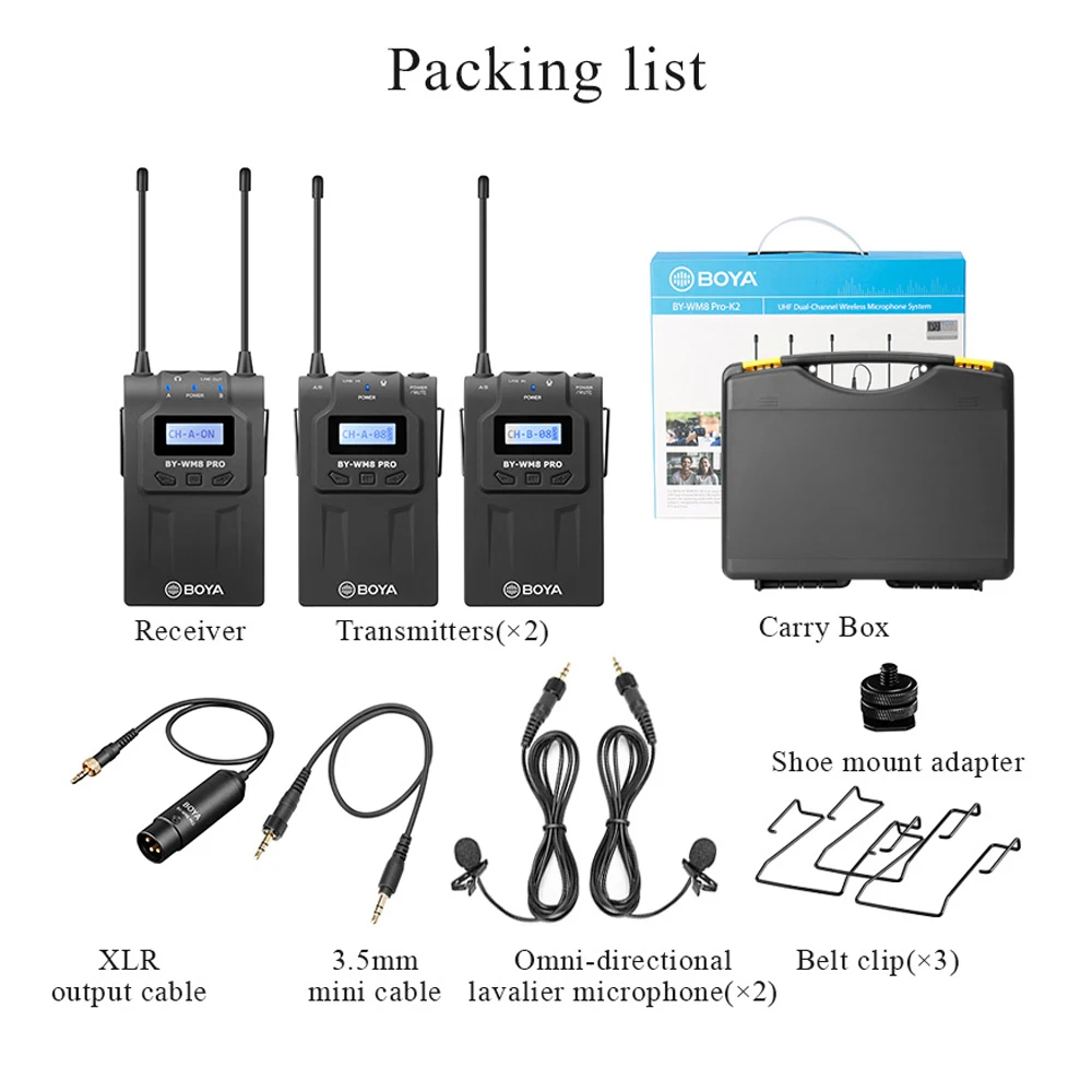 Профессиональная двухканальная Беспроводная система микрофона Lavalier для Canon Nikon