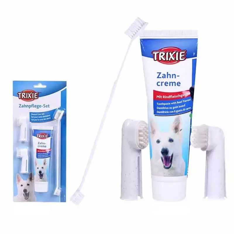Товары для питомцев собачья зубная паста набор зубных щеток со вкусом говядины