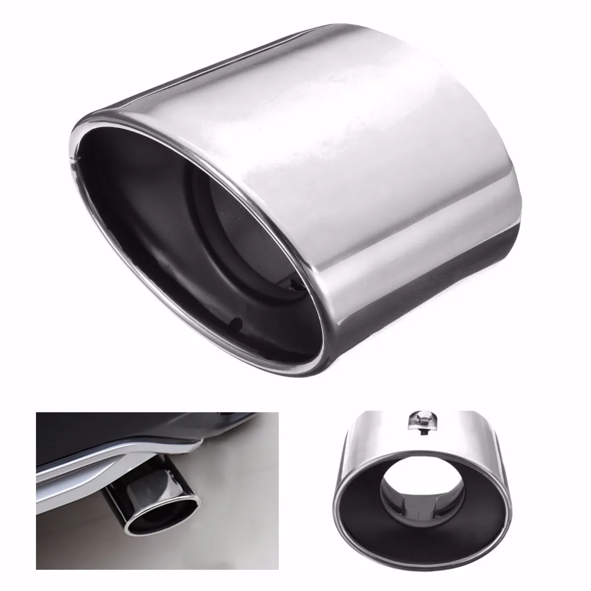 Chrome Stainless Steel Exhaust Tip Tail Pipe Muffler For Honda /Accord 2008-2012