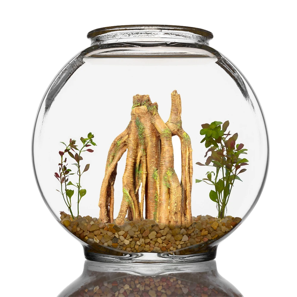 

Aquarium Decoration Flat Bottom Attractive Resin Branch Pet Supplies Trunk Stump Lightweight Ornament For Fish Tank Lifelike