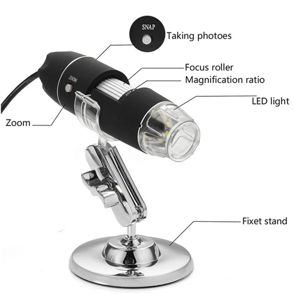 

3 In 1 USB Type-C Micro Interface Electron Microscopes Handheld Portable Digital Microscope Multiple Types Of Magnification