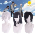 Аниме агент времени косплей парик Qiao Ling Cheng Xiaoshi Lu Guang черные белые волосы термостойкие волокна Волосы + парик Кепка хэллоуивечерние