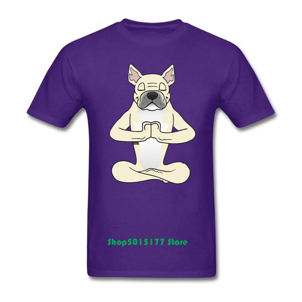 Уникальный дизайн кремовый Французский бульдог Намасте Йога футболка мужская
